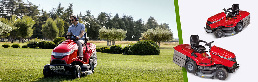 Honda Rasentrakor im Einsatz